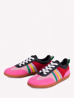 Boden Erin Suede Blend Retro Trainers, Multi - view 2, Multi