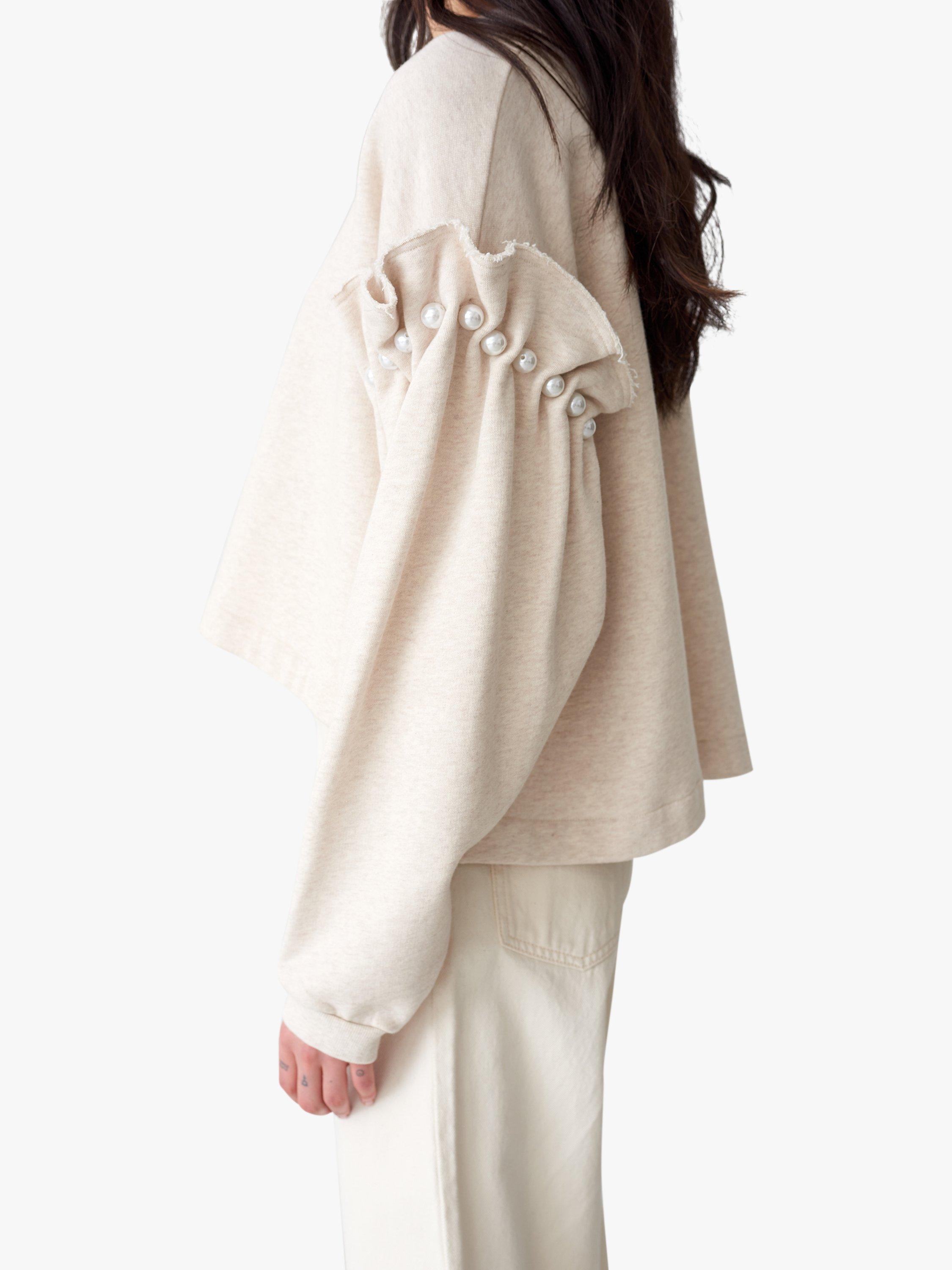 Product image 2 of 3, which shows AKYN Dani Jersey Sweatshirt, Beige, S