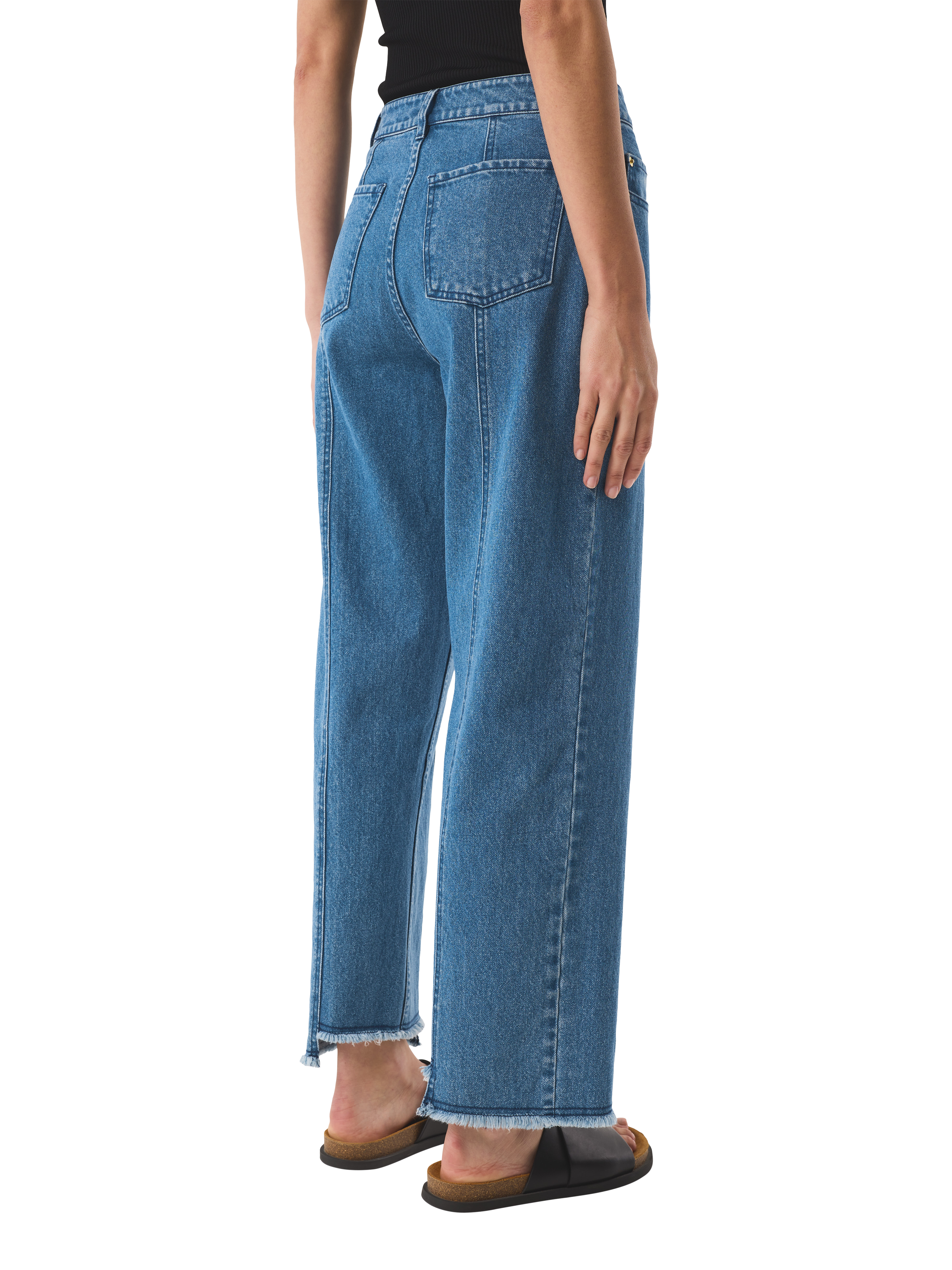 Product image 2 of 4, which shows AKYN Sol Straight Jeans, Blue, 8