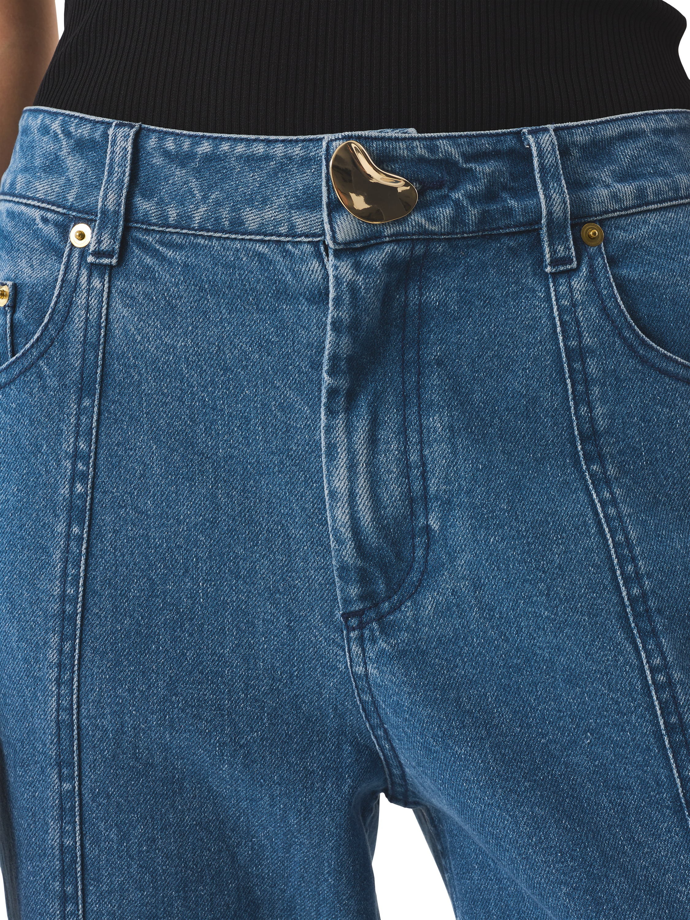 Product image 3 of 4, which shows AKYN Sol Straight Jeans, Blue, 8