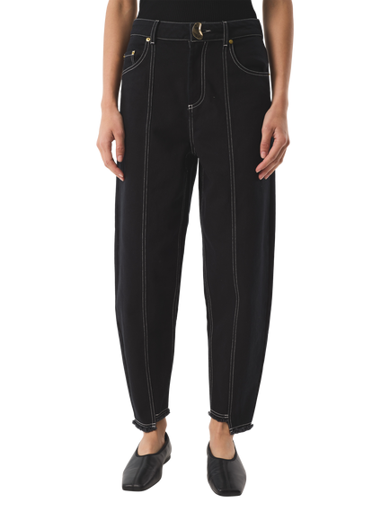 AKYN Sol Tapered Jeans, Black, Black