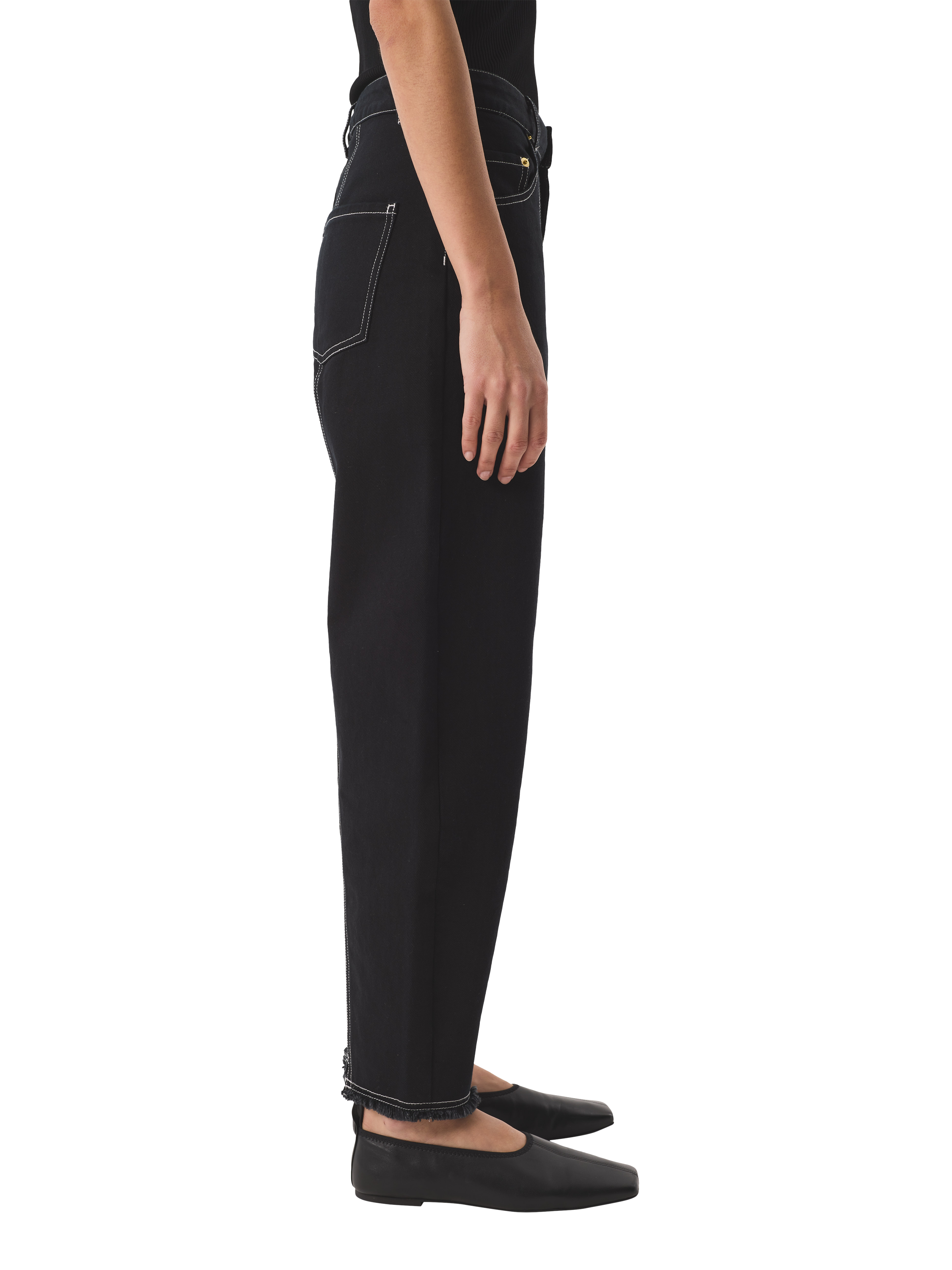 Product image 4 of 5, which shows AKYN Sol Tapered Jeans, Black, 8