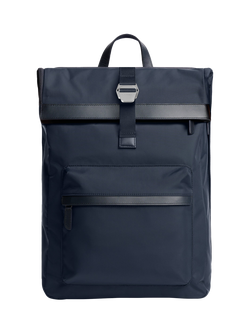 Carl Friedrik City-Hopper Fold Top Nylon Backpack, 23L, Navy