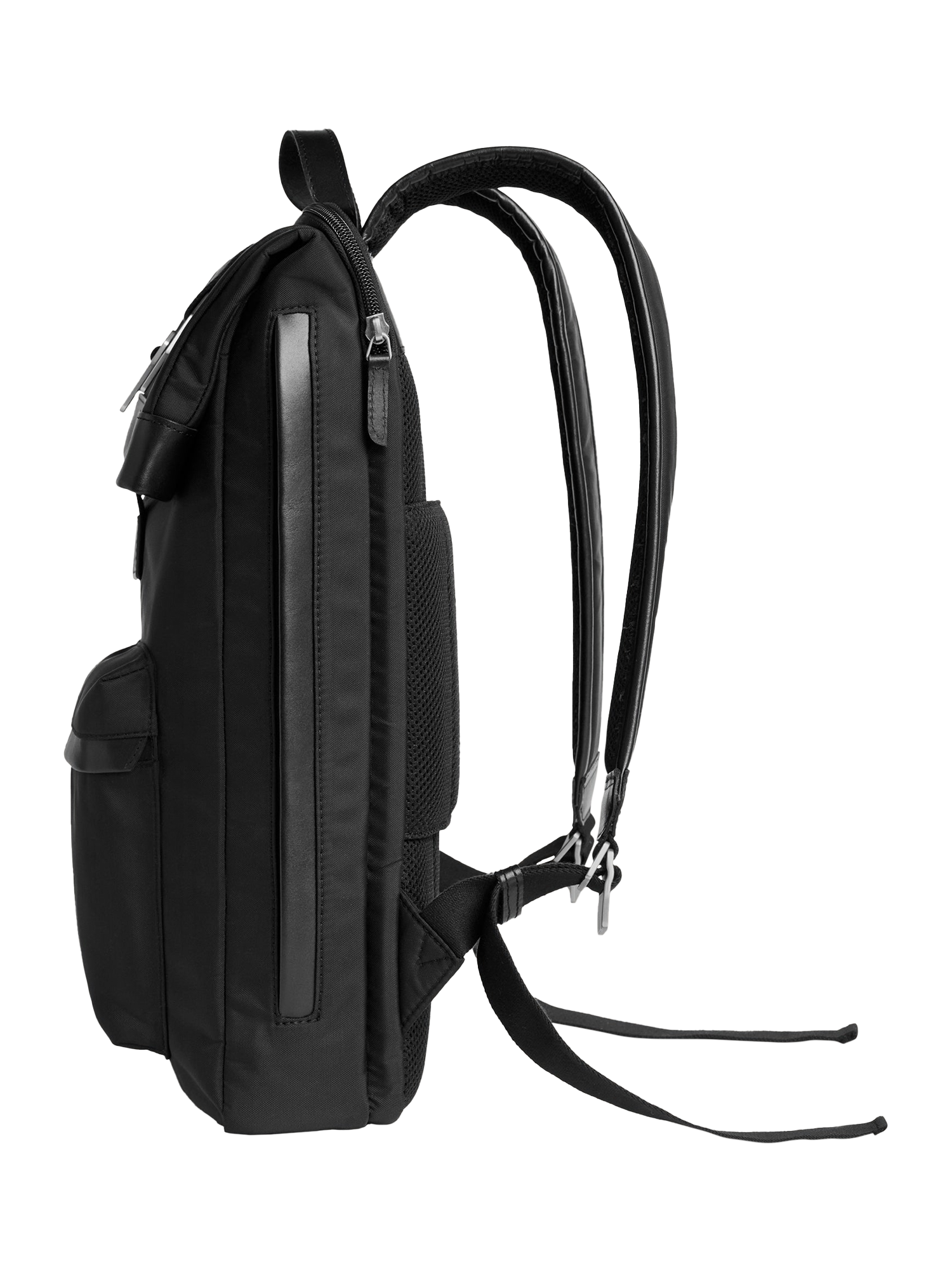 Carl Friedrik City-Hopper Fold Top Nylon Backpack, 23L, Black