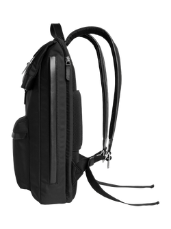 Carl Friedrik City-Hopper Fold Top Nylon Backpack, 23L - view 2, Black