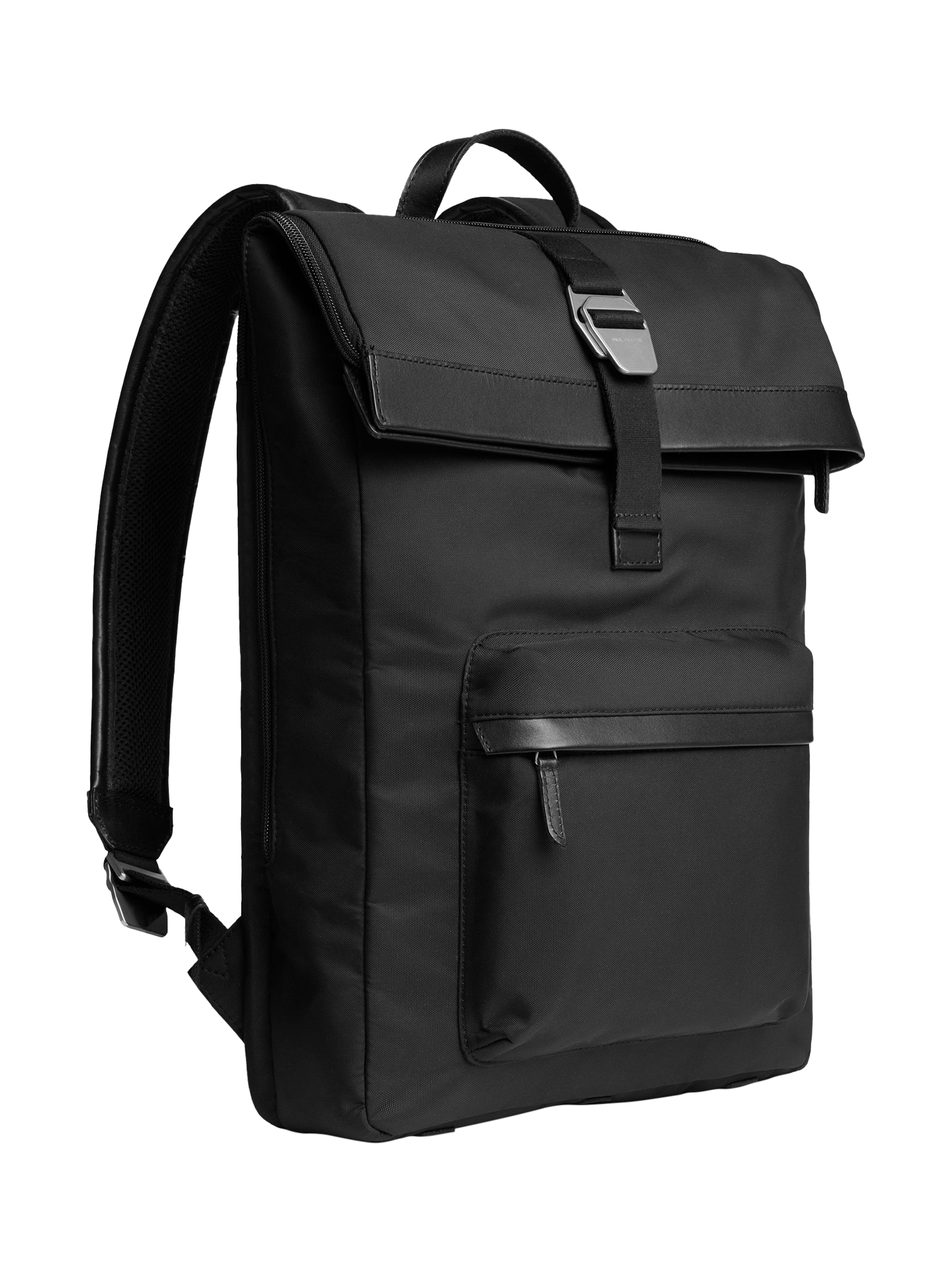 Carl Friedrik City-Hopper Fold Top Nylon Backpack, 23L, Black