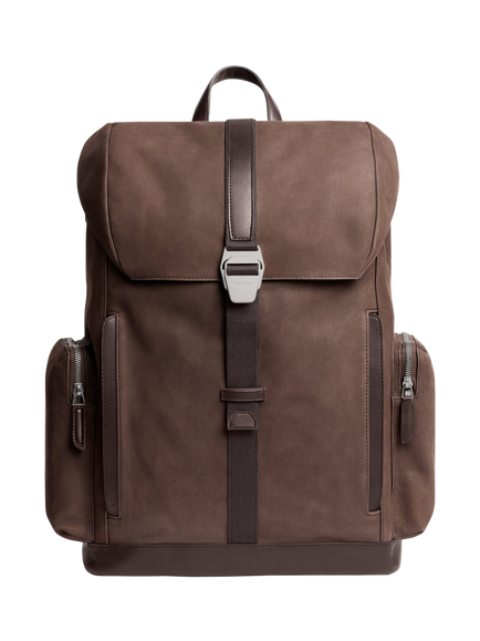 Carl Friedrik Traverse Leather Backpack, 27L, Chocolate, Chocolate