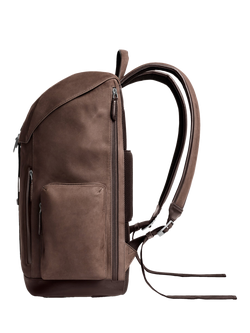 Carl Friedrik Traverse Leather Backpack, 27L, Chocolate - view 2, Chocolate