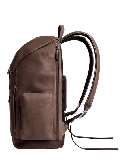 Carl Friedrik Traverse Leather Backpack, 27L, Chocolate - view 2, Chocolate
