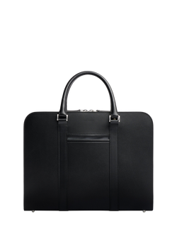 Carl Friedrik Palissy 15" Laptop Leather Briefcase, 10L, Black