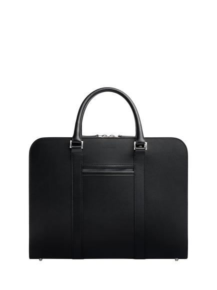 Carl Friedrik Palissy 15" Laptop Leather Briefcase, 10L, Black