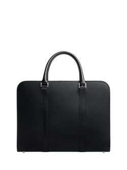 Carl Friedrik Palissy 15" Laptop Leather Briefcase, 10L - view 2, Black