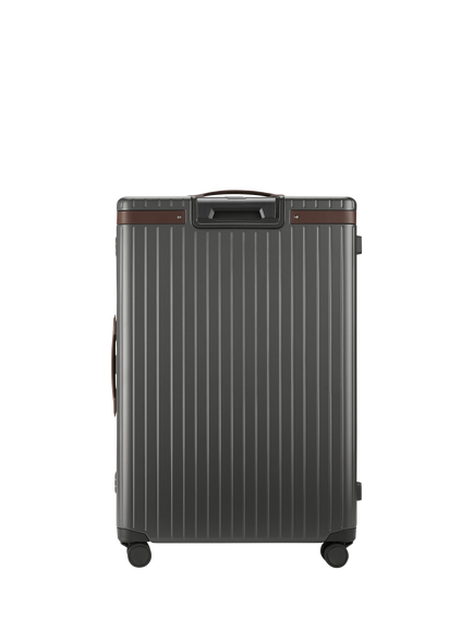 Carl Friedrik The Check-In 4-Wheel 79cm Large Suitcase, 105L - view 2, Grey/Chocolate