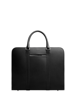 Carl Friedrik Palissy Leather Overnight Bag, 27L, Chocolate, Black