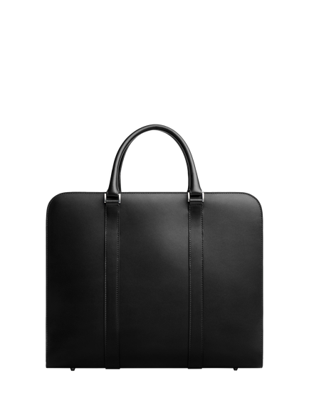 Carl Friedrik Palissy Leather Overnight Bag, 27L, Chocolate - view 2, Black