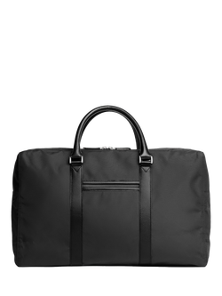Carl Friedrik Compact Weekender Nylon Holdall Bag, 35L, Black, Black