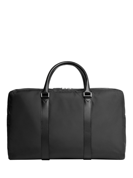 Carl Friedrik Compact Weekender Nylon Holdall Bag, 35L, Black - view 2, Black