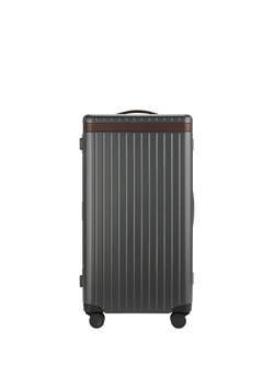 Carl Friedrik The Trunk 4-Wheel 72cm Large Suitcase, 90L, Grey/Chocolate
