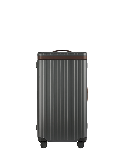 Carl Friedrik The Trunk 4-Wheel 72cm Large Suitcase, 90L, Grey/Chocolate
