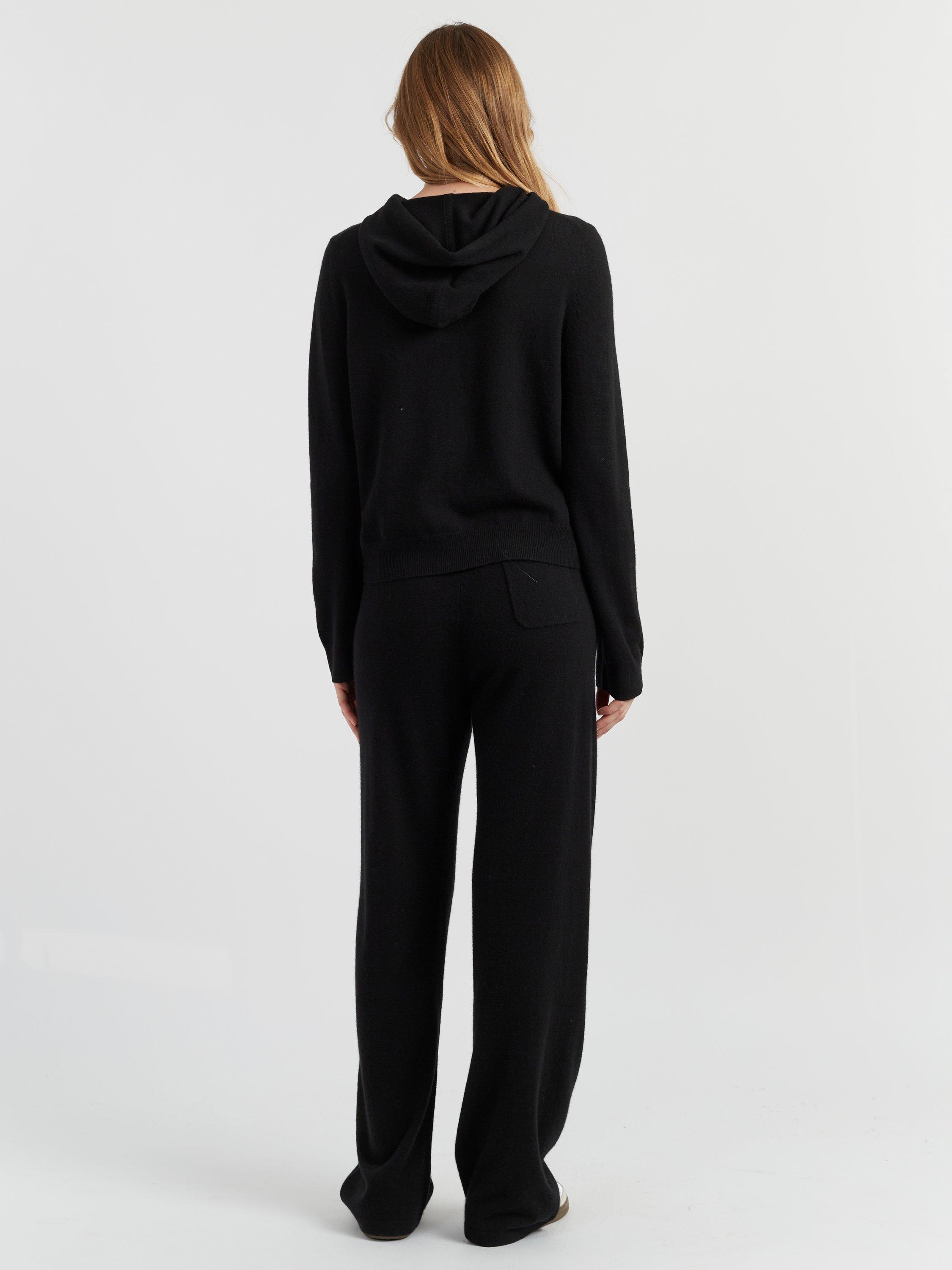 Product image 2 of 4, which shows Chinti & Parker Cashmere Zip Hoodie, Black, XS