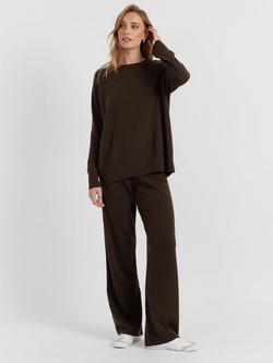 Chinti & Parker Slouchy Pure Cashmere Jumper, Chocolate