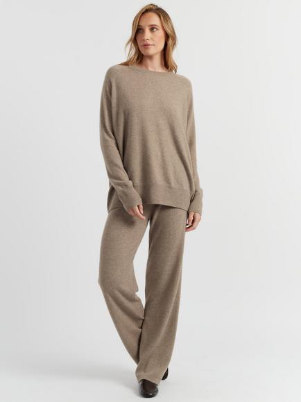 Chinti & Parker Slouchy Pure Cashmere Jumper, Warm Oatmeal