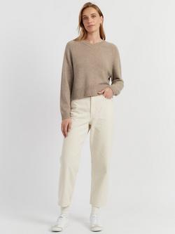 Chinti & Parker V-Neck Pure Cashmere Jumper, Warm Oatmeal