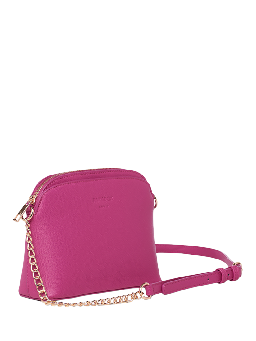 Product image 2 of 5, which shows Paradox London Olive Crossbody Bag, Fuschia