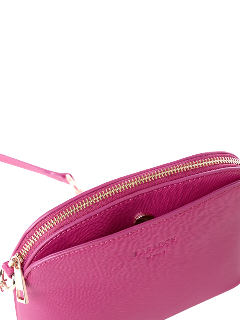 Product image 4 of 5, which shows Paradox London Olive Crossbody Bag, Fuschia