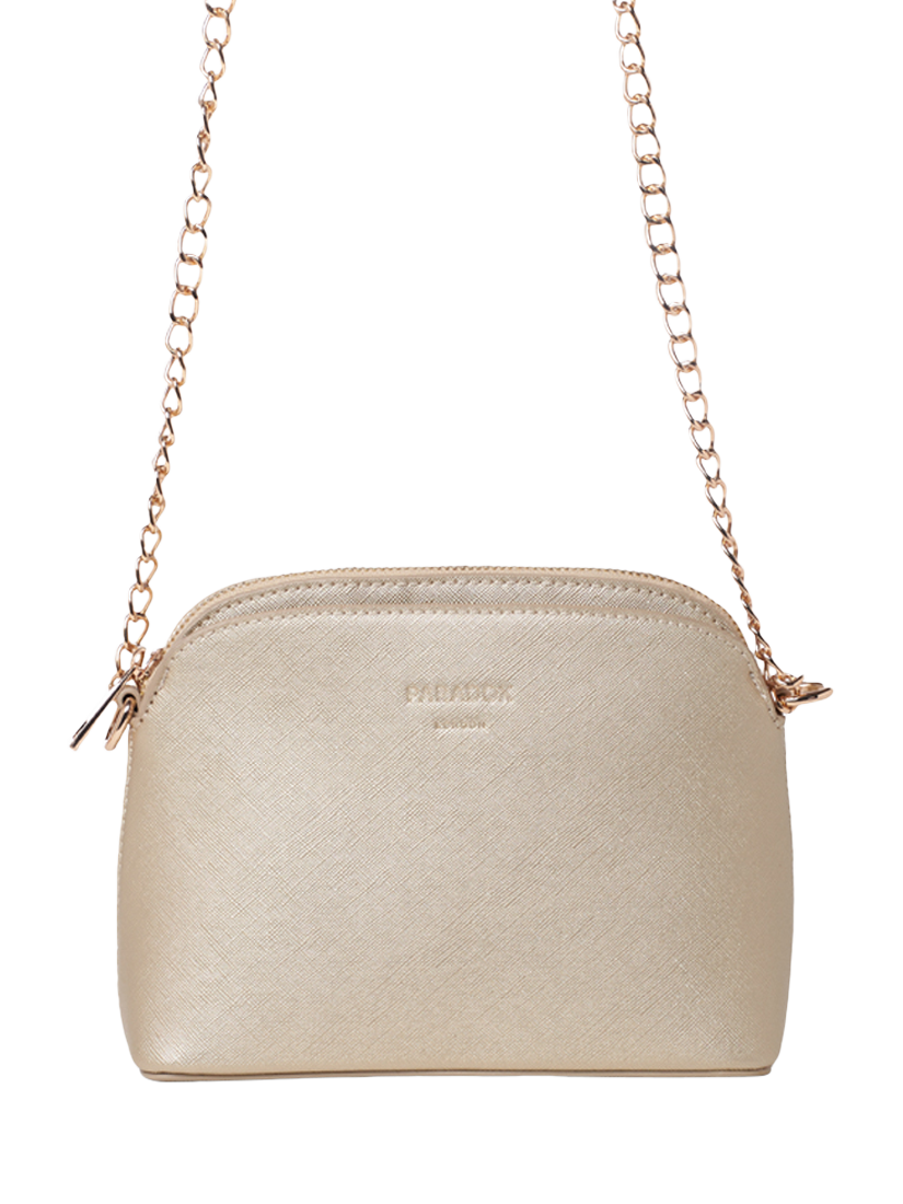 Product image 2 of 5, which shows Paradox London Olive Crossbody Bag, Champagne