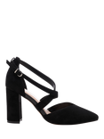 Paradox London Finula Wide Fit Block Heel Court Shoes