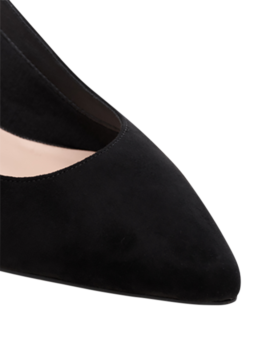 Product image 8 of 8, which shows Paradox London Flynn Wide Fit Block Heel Slingback Court Shoes, Black, 3W