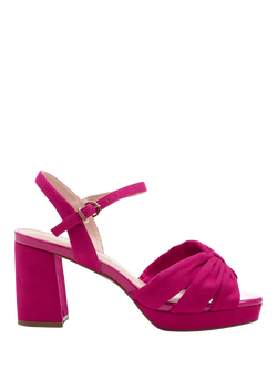 Paradox London Nerita Wide Fit Platform Heeled Sandals, Fuchsia
