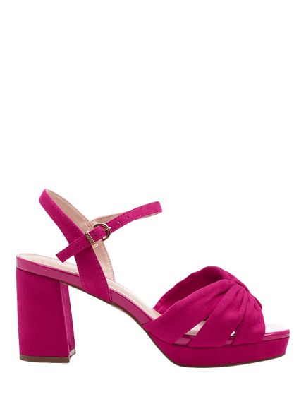 Paradox London Nerita Wide Fit Platform Heeled Sandals, Fuchsia