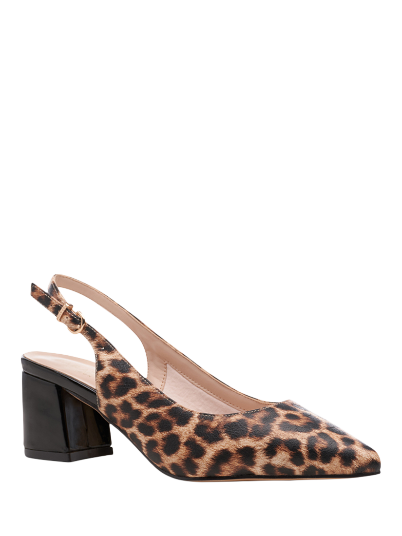 Product image 3 of 8, which shows Paradox London Flynn Wide Fit Slingback Court Shoes, Multi, 3W