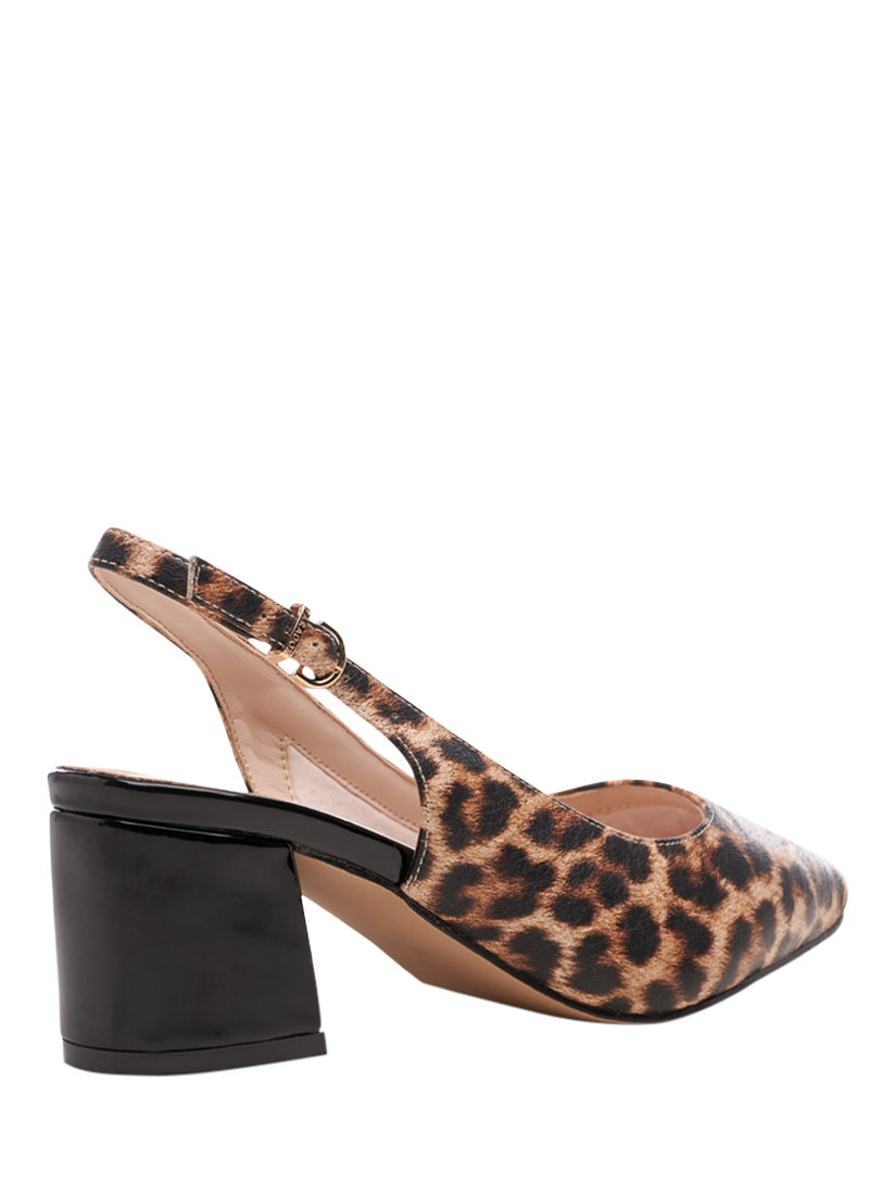 Product image 5 of 8, which shows Paradox London Flynn Wide Fit Slingback Court Shoes, Multi, 3W