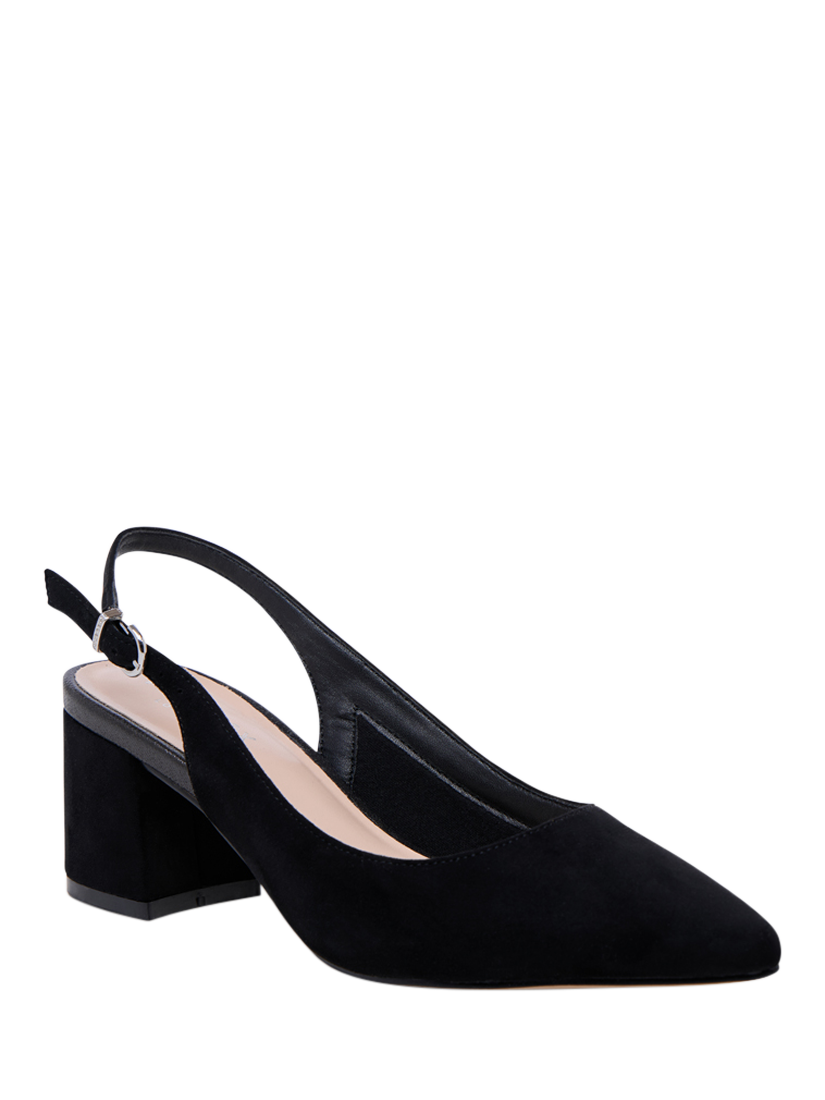 Product image 2 of 7, which shows Paradox London Isadora Wide Fit Slingback Court Shoes, Black, 3W