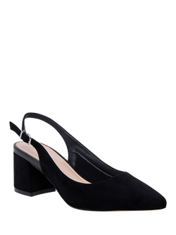 Paradox London Isadora Mid Block Heel Slingback Court Shoes - view 2, Black