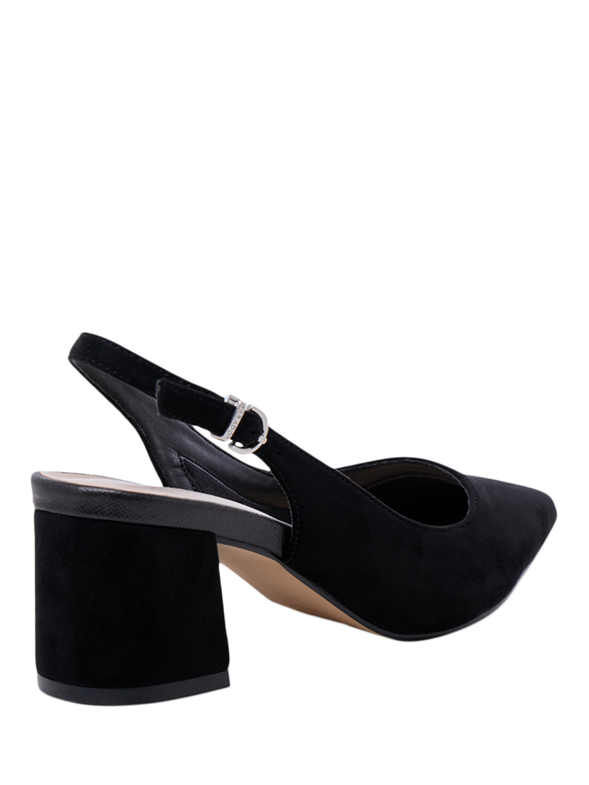 Product image 4 of 7, which shows Paradox London Isadora Wide Fit Slingback Court Shoes, Black, 3W