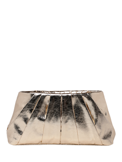 Paradox London Desert Soft Pleated Clutch Bag, Champagne