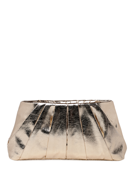 Paradox London Desert Soft Pleated Clutch Bag, Champagne