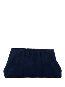 Paradox London Desert Soft Pleated Clutch Bag, Navy