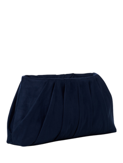 Paradox London Desert Soft Pleated Clutch Bag - view 2, Navy