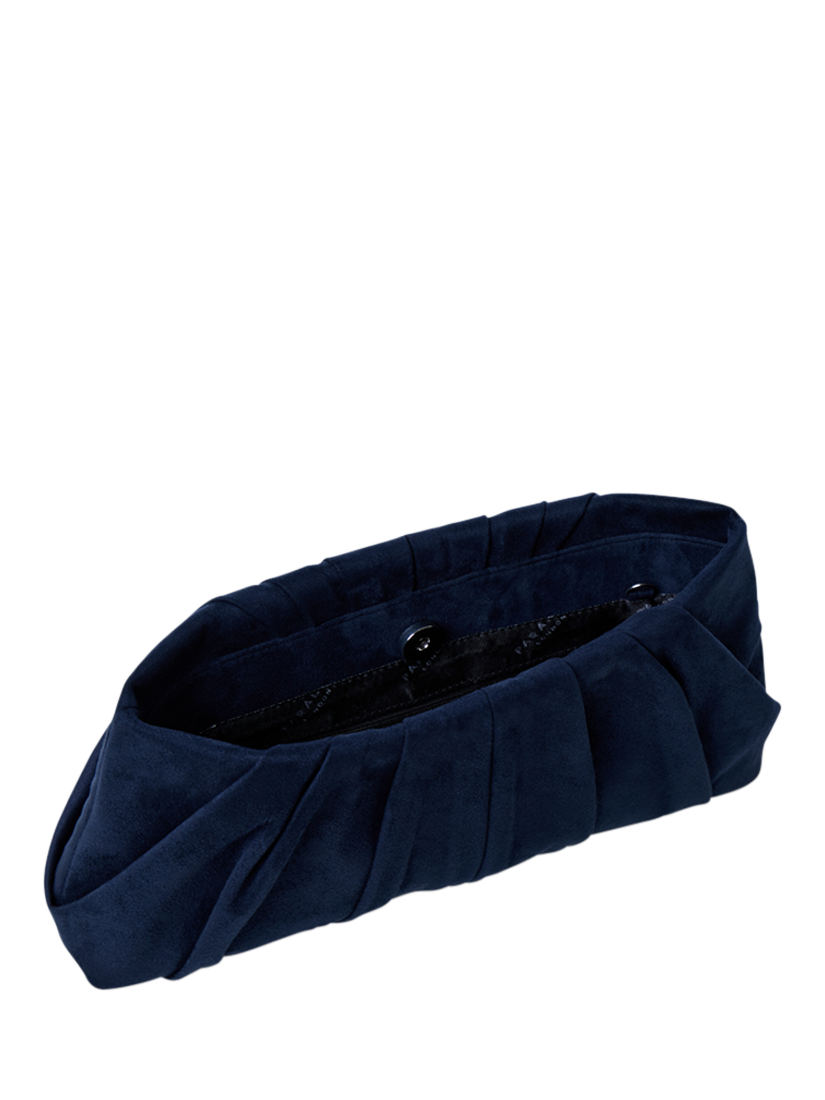 Product image 4 of 4, which shows Paradox London Desert Soft Pleated Clutch Bag, Navy