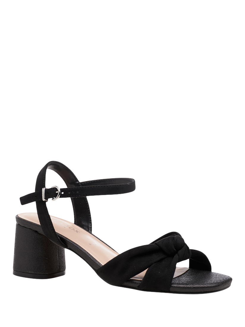 Product image 3 of 8, which shows Paradox London Nalani Wide Fit Block Heel Sandals, Black, 3