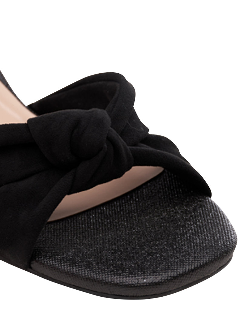 Product image 7 of 8, which shows Paradox London Nalani Wide Fit Block Heel Sandals, Black, 3