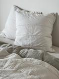 Bedfolk Relaxed Cotton Quilted Square Pillowcase, Pair, Clay