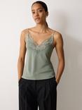 Jigsaw Lace Trim Vest Top, Rainwater