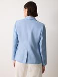 Jigsaw Maree Pure Irish Linen Blazer, Sky Blue
