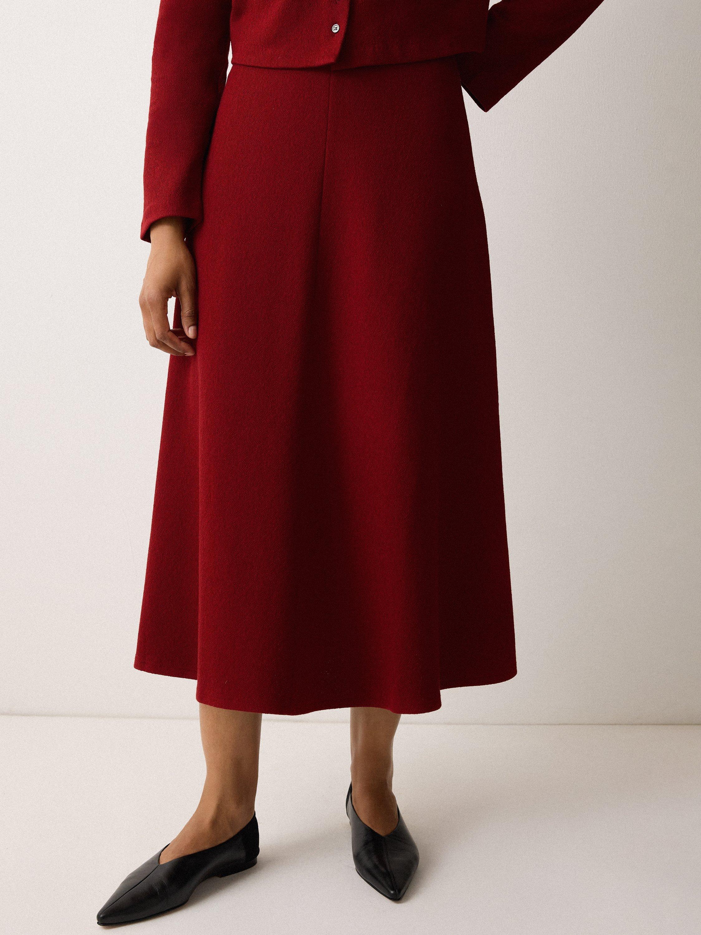 Pleated Skirt Jigsaw Paisley Wrap Midi Skirt Sosandar Leather Zip